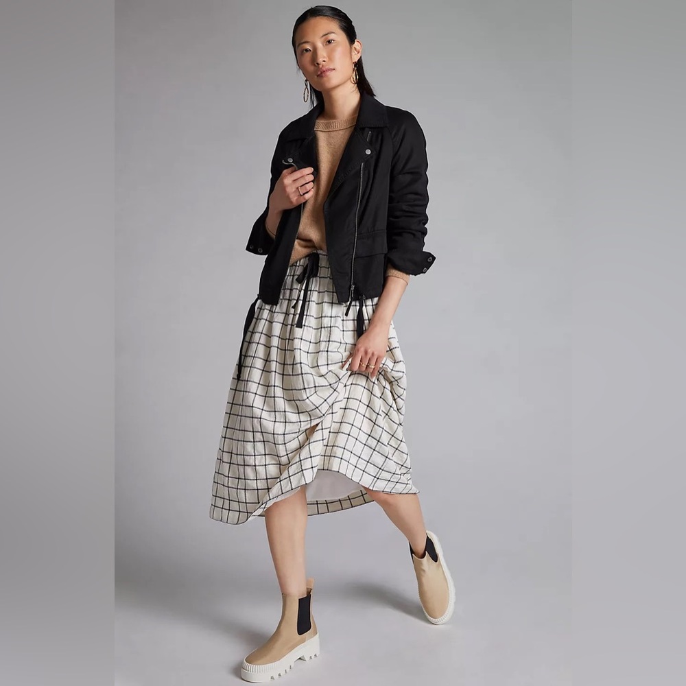 Marrakech Brushed Twill Moto Jacket Anthropologie Size Small